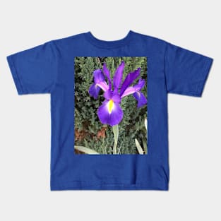 Purple and Yellow Iris Kids T-Shirt